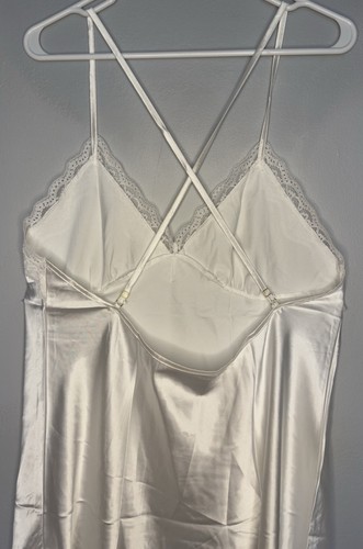 Lace White Polyester Blend Nightgown/Sleepwear Crisscross Back Strap Size XL - Picture 6 of 9