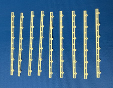 9 Aurora AFX Slot Car Drop-In Fence Decor Retainer Guard Rail Yellow 1532