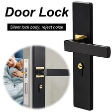 Entrance Door Lock Set Entry Lever Handle Front Security Knob Bedroom with Keys