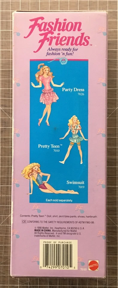 Muñeca Skippers Friend Pretty Teen Fashion Friends #7010 (Mattel, 1990) Nueva en caja Foto 2 de 4