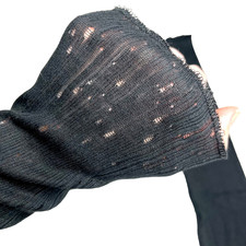 Mummy Arm Warmers Black Hole Fingerless Gloves Shredded Distressed 100 Cotton