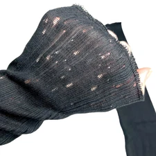 Mummy Arm Warmers Black Hole Fingerless Gloves Shredded Distressed 100% Cotton