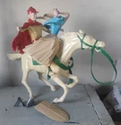 Vintage Marx Plastic Toy Figurine, Horse & Rider, Princess, Robin Hood?