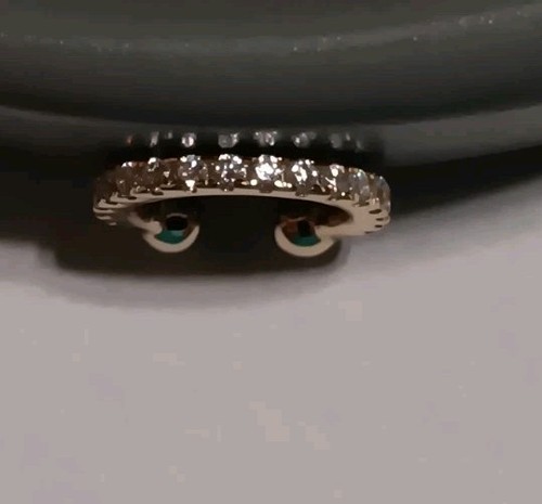Nasenring mit ca. 18 CZ Steinen gestempelt 925 Silber vergoldet schön - Bild 2 von 11