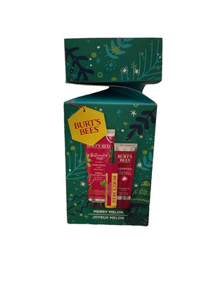 Burt s Bees Merry Melon Lip Balm + Hand Cream Holiday Set New in Box