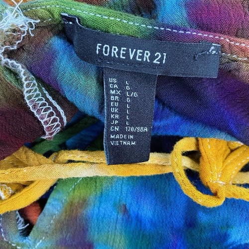 Forever 21 Regenbogen Batik Häkel Hippie Festival Tunika Tank Top - Bild 8 von 8
