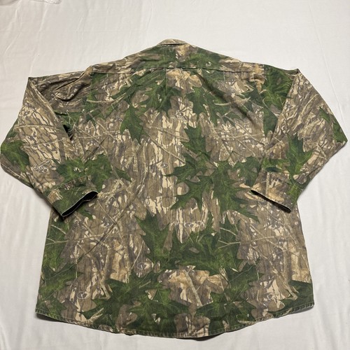 Camisa De Colección Mossy Oak Hoja Sombra Manga Larga Abotonada Hecha en EE. UU. Talla XL - Imagen 12 de 13