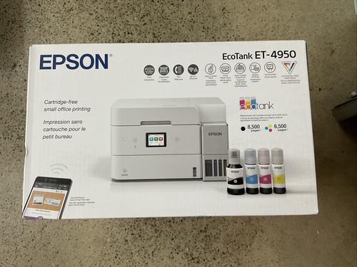 Epson EcoTank ET-4950 Farbtintenstrahl-Multifunktionsgerät - Weiß - NEU -