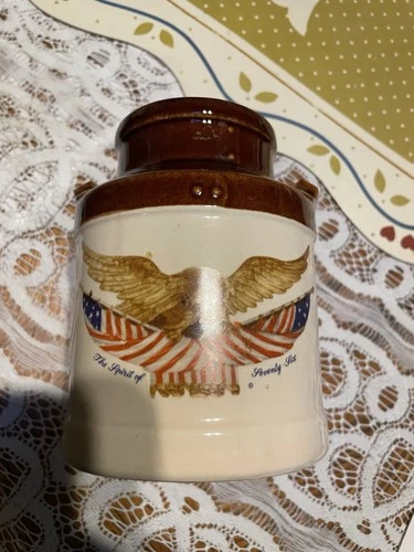 Vintage McCoy Pottery Spirit Of 76 Container For Coins, Flowers Etc