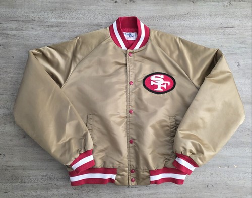 Vintage 80s Chalkline San Francisco 49ers Satin Bomber Jacket Sz XL Made In USA - Picture 2 of 15