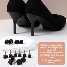 10 Pairs High Heel Tips Replacement, High Heel Protectors  Heels Tip Replace...