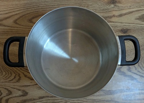 Vintage 1801 Revere Ware 8 QT Stock Pot 97d Copper Bottom with Lid Made in USA - Picture 6 of 9