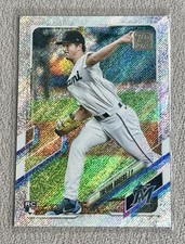 2021 Topps #563 Trevor Rogers RC Foilboard Parallel/790 Marlins Rookie Card. rookie card picture