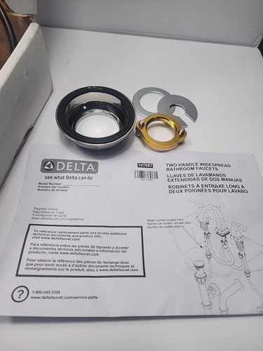 Delta B3596LF-SS Rubinetto Lavabo Diffuso a Due Manici con Scarico Pop Up, Cromato - Foto 6 di 6