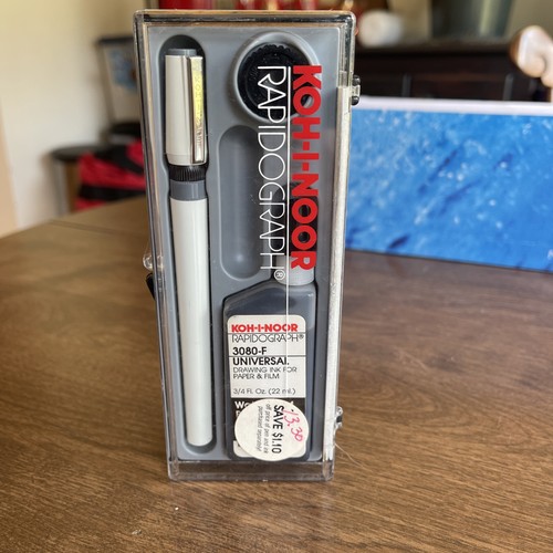 Koh-I-Noor Rapidograph Pen and Ink Set, 3165BX and .75 oz. Ink