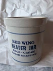 VINTAGE RED WING BEATER JAR POTTERY 5.5" CROCK ADVERTISING LUTHERAN CHURCH KS