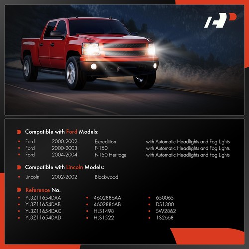 A-Premium Headlight Switch w/ Fog Lights Control for Ford F-150 00-03 Expedition - Picture 2 of 10