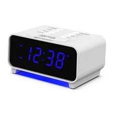  CKS1500 SmartSet Dual Alarm Clock Radio with AM/FM, 0.9” Blue LED Display, 4 
