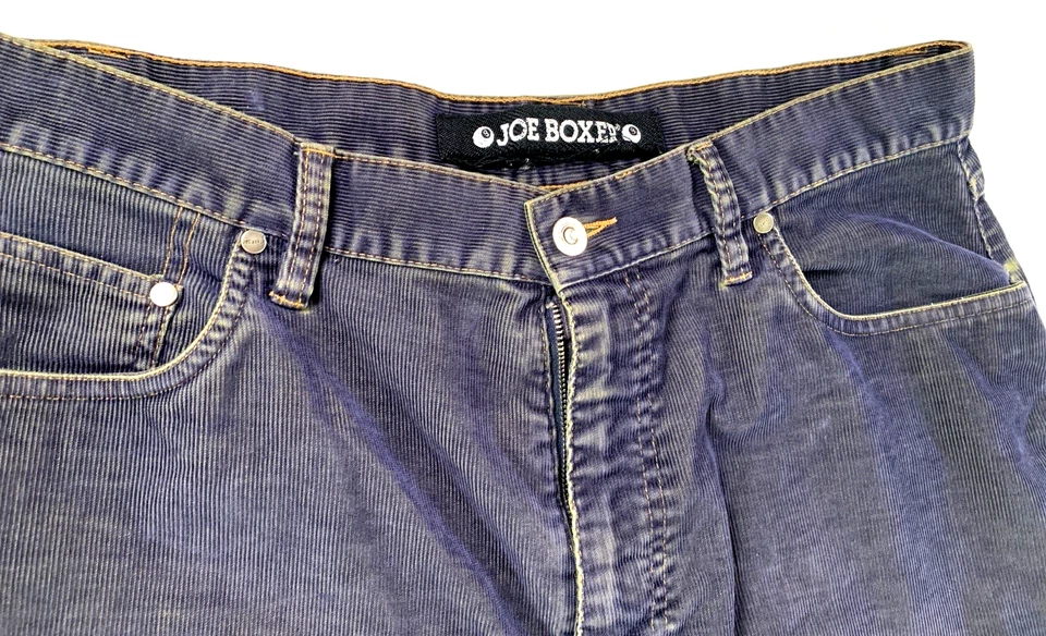 Pantalones Cortos De Colección Joe Boxer Azul Oscuro Pana Para Hombre Talla 34 Sueltos Patinador 8 Ocho Pelotas Foto 3 de 4