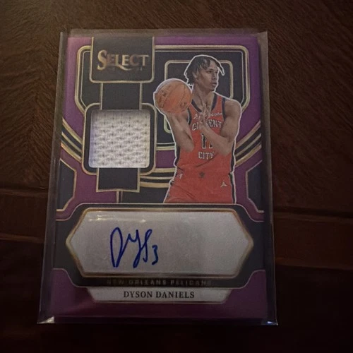 2023-24 Panini Select Dyson Daniels #AM-DYS Purple Prizm Patch Auto /99