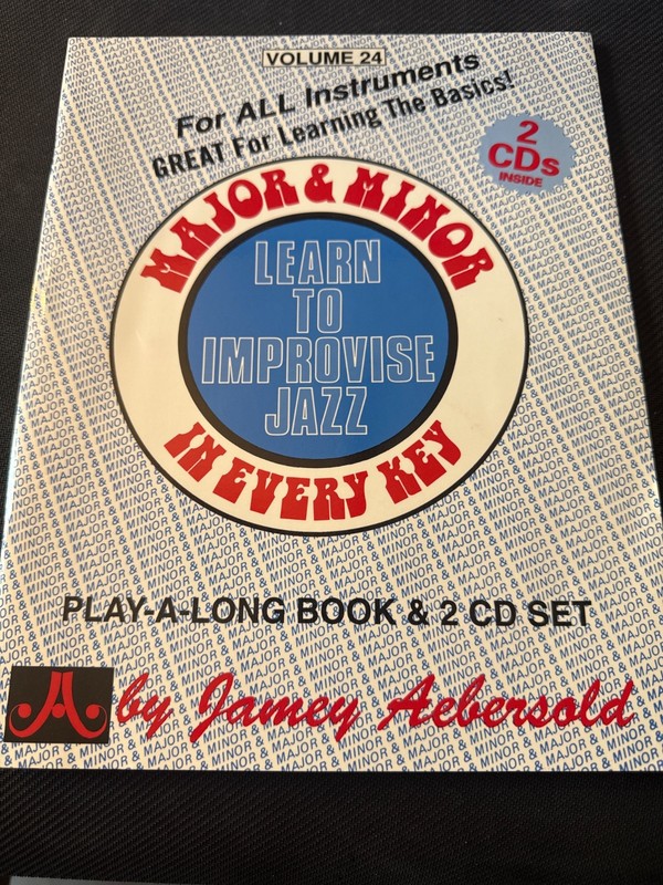 Jamey Aebersold Vol. 24 Major & Minor Learn to Improvise Jazz Music Book & CD