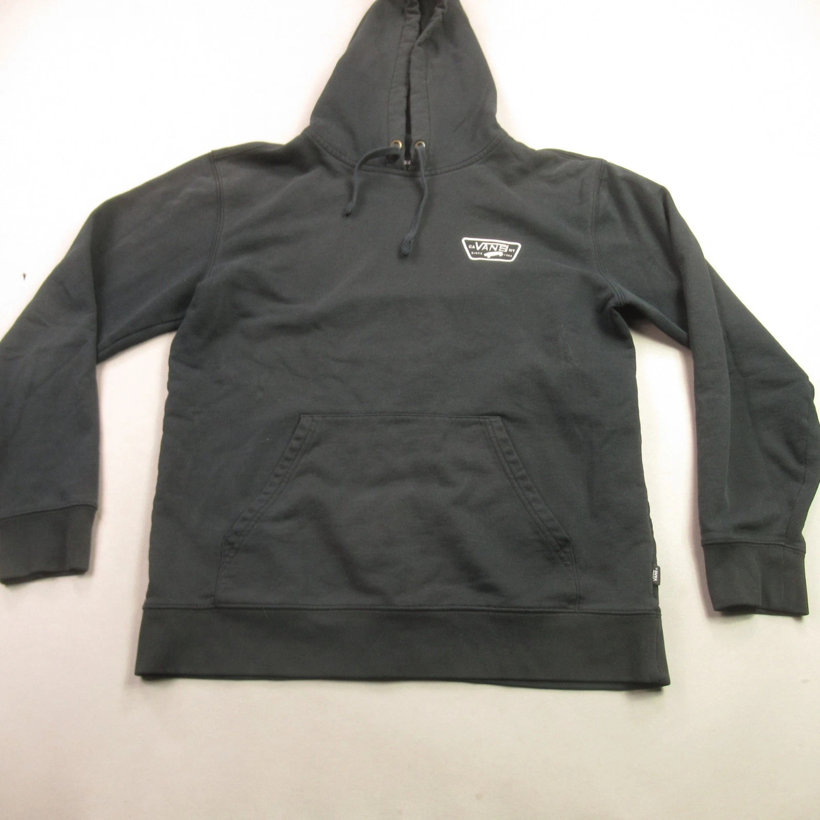Vans Hoodie Womens Medium Long Sleeve Black Pullover Hooded Lightweight