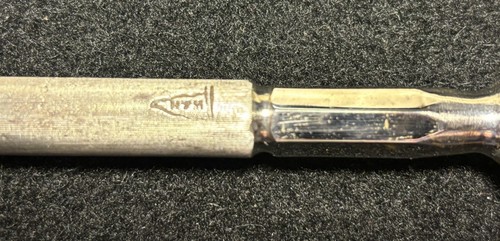 Antiguo cuerno de ciervo Walker and Hall Sheffield y juego de talla de plata de ley con estuche - Imagen 23 de 24