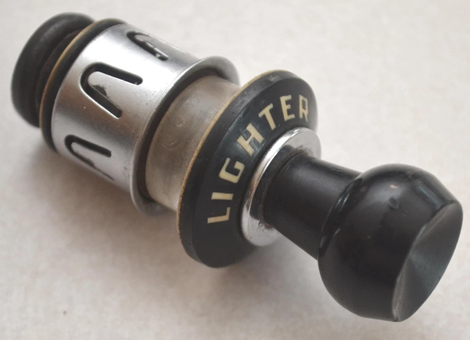 1952-1953 Ford conjunto de isqueiro com botão, elemento e moldura de painel - Imagem 2 de 4