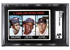American League 1966 Batting Leaders 1967 Topps Baseball #239 SGC 5 Excellent