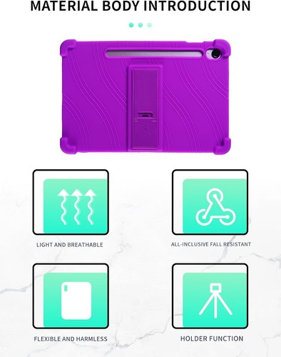 Silicone Stand Cover For Samsung Galaxy Tab S10 Lite/ S10 FE/ S9 FE 5G 10.9 Inch - Picture 20 of 20