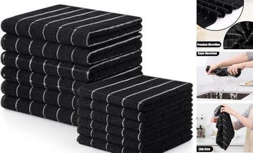 Microfiber Kitchen Towels and Dishcloths Set, 12 Pack Soft and Absorbent Dish