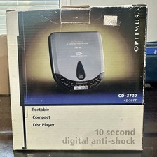 Vintage Optimus Portable CD Player CD-3720 10 Second Digital Anti Shock Open Box