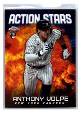 Anthony Volpe 2023 Topps Chrome Update Action Stars #ASC-28 Rookie Yankees