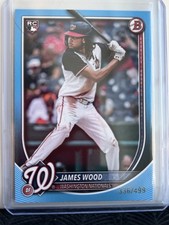 James Wood Sky Blue Paper RC /499 2025 Bowman #29 Washington Nationals