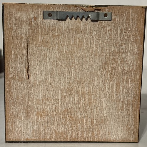 Vintage Jeanne Reifel 2 Eulen Eule im Baum Kratzbrett klein Kunst Gemälde Volkskunst - Bild 6 von 6