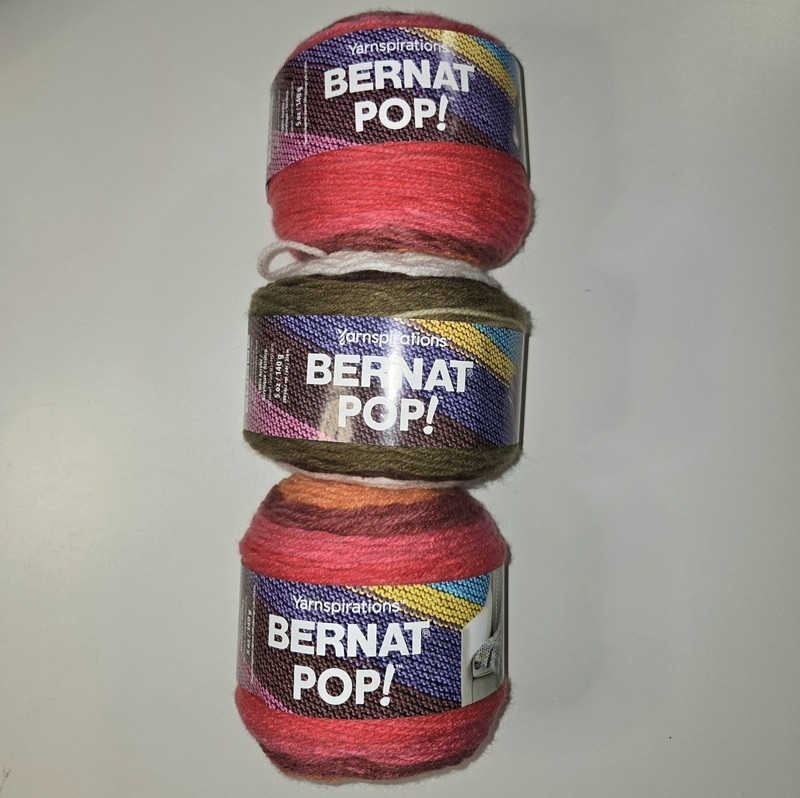 Yarnspirations Bernard Pop Yarn Cakes Lot Of 3