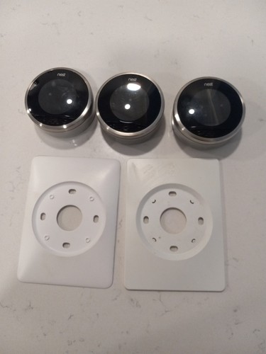 (3) Nest 1st Generation Learning Silver Programmable Thermostats