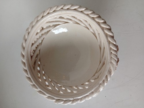 Capodimonte style Porcelain Lattice Rose Candy Dish Bowl With MisMatched Cover - Picture 4 of 16