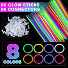 86 PCS Ultra Bright Glow Sticks, 8 Inch Glow Sticks Bulk Party Pack, Light up