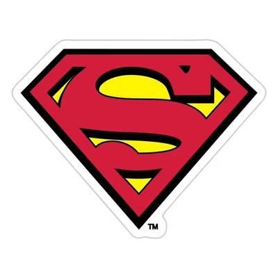 SPREADSHIRT DC Comics Superman Logo Original Karneval Aufkleber Sticker, max. 10 x 10 cm