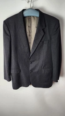 Blazer en laine Guy Laroche Paris Woolmark Made in France EU50 gris foncé - Photo 1/4