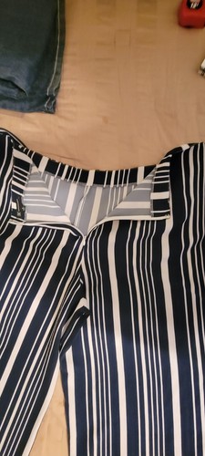 INC International concepts Wide-Legged Boho Style Pants Sz 18 Black&White Strip - Picture 6 of 9
