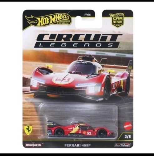 🔥 Hot Wheels Circuit Legends 2025 - Lotto completo 5 pezzi con Ferrari 499 P - Imagen 3 de 6