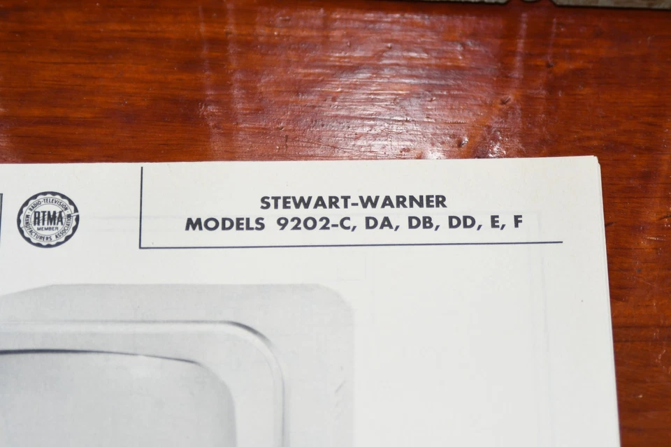 Руководство по обслуживанию папок SAMS Photofact 1952 Stewart-Warner TV 9202 ремонт - Изображение 2 из 4