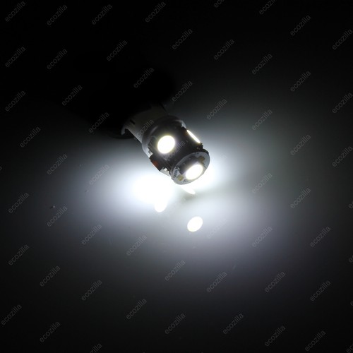 2pc Ultra White LED License Plate Tag 5-SMD Bulb Wedge Light 168 194 W5W 2825 - Picture 3 of 5