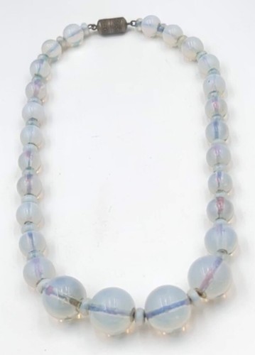 VTG LOUIS ROUSSELET Graduated French Opaline Glass NECKLACE France - Picture 9 of 11