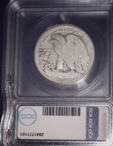 1921 Walking Liberty Fifty Cent, ICG G4, Key Date,Issue Free - Picture 2 of 3
