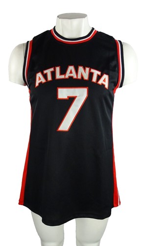 1990s Atlanta Hawks #5 Game Issued Black White Practice