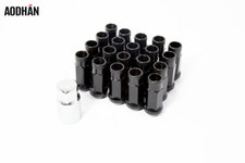 Aodhan XT51 12x1.25mm Extended Open Lug nuts (Black Set of 20PC w/Key) 51mm
