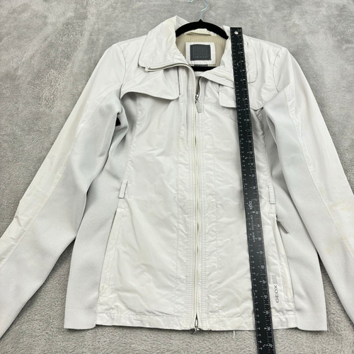 Geox Respira Jacket Women 10 Beige Breathable Windproof Water Resistant Capsule - Picture 10 of 20